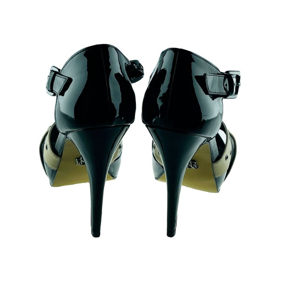 ROCK and REPUBLIC Shoes Beige Black Size 8M Heels - Picture 3 of 6